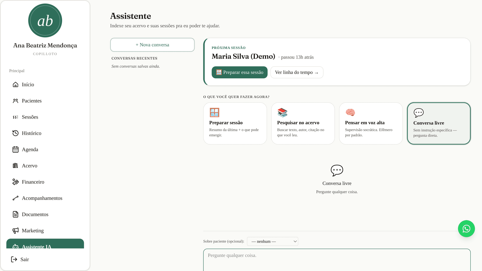 Um assistente clínico de IA